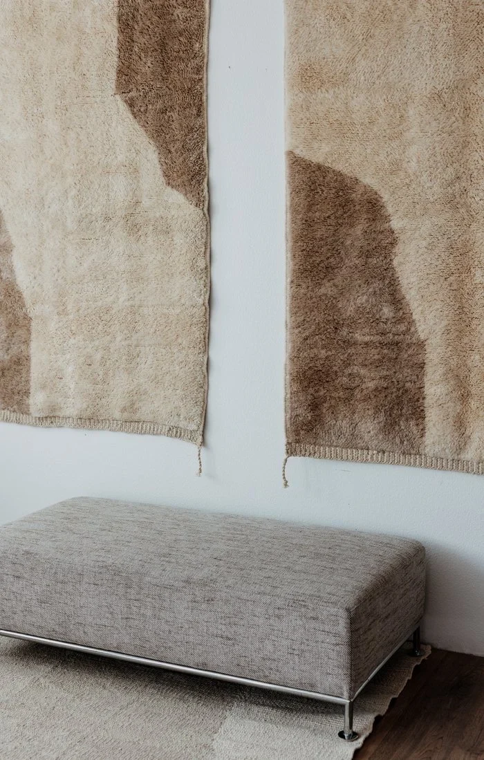 detail view — Oasis natural wool rug, Maison Tóukkani