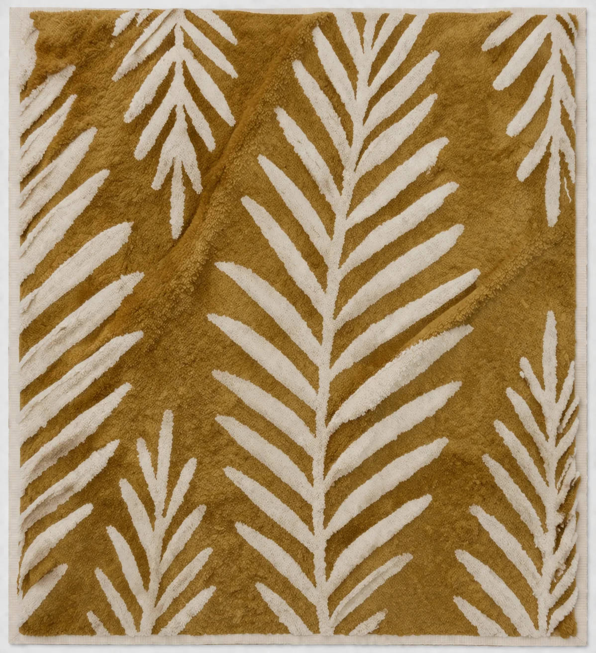 detail view — Motif Feuille natural wool rug, Maison Tóukkani