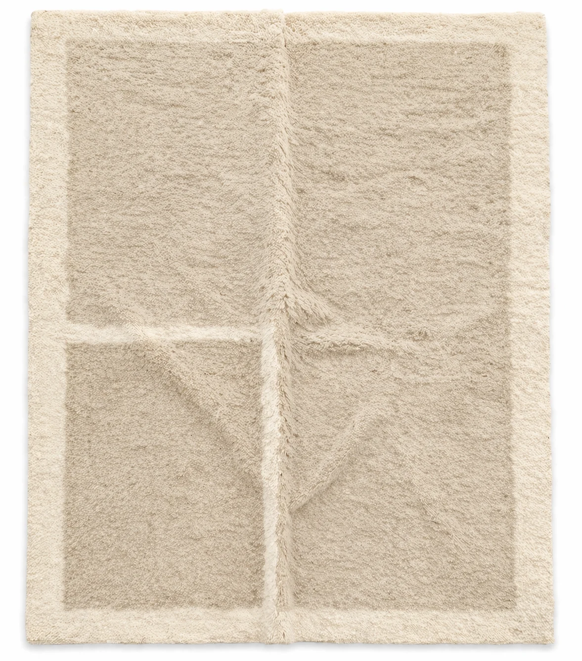 vue de détail — tapis Bruté en laine naturelle, Maison Tóukkani