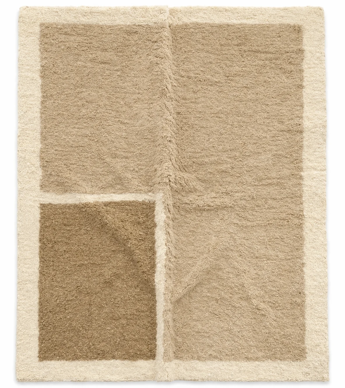 vue de détail — tapis Bruté en laine naturelle, Maison Tóukkani