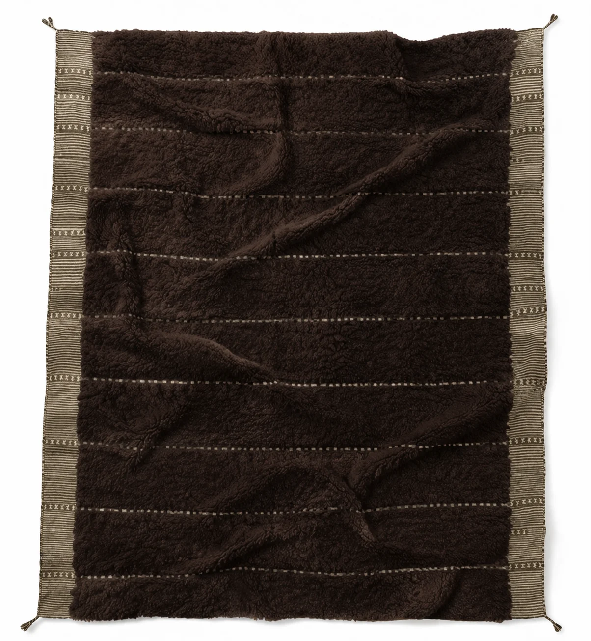 detail view — Calmé natural wool rug, Maison Tóukkani