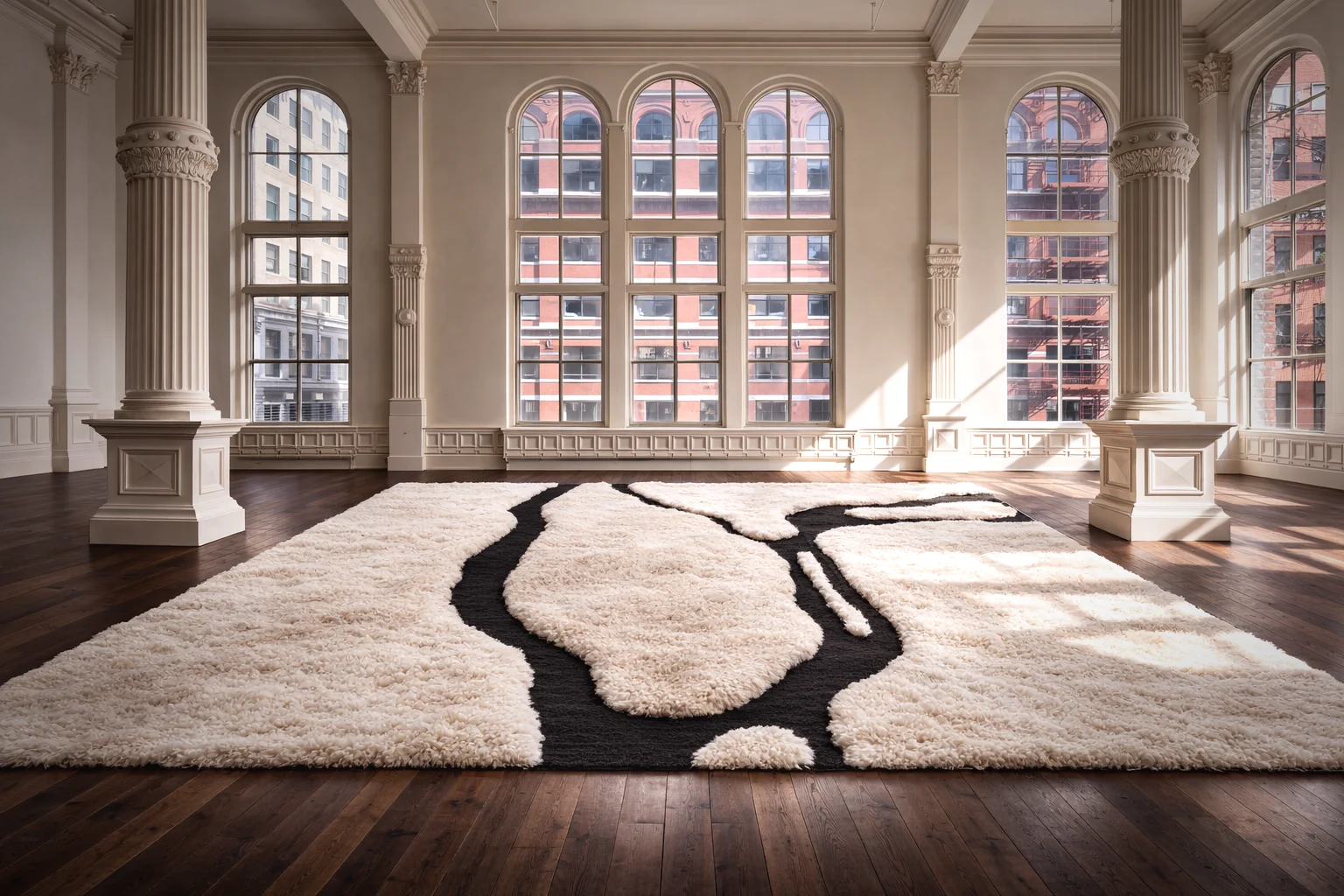 main view — Manhattan natural wool rug, Maison Tóukkani