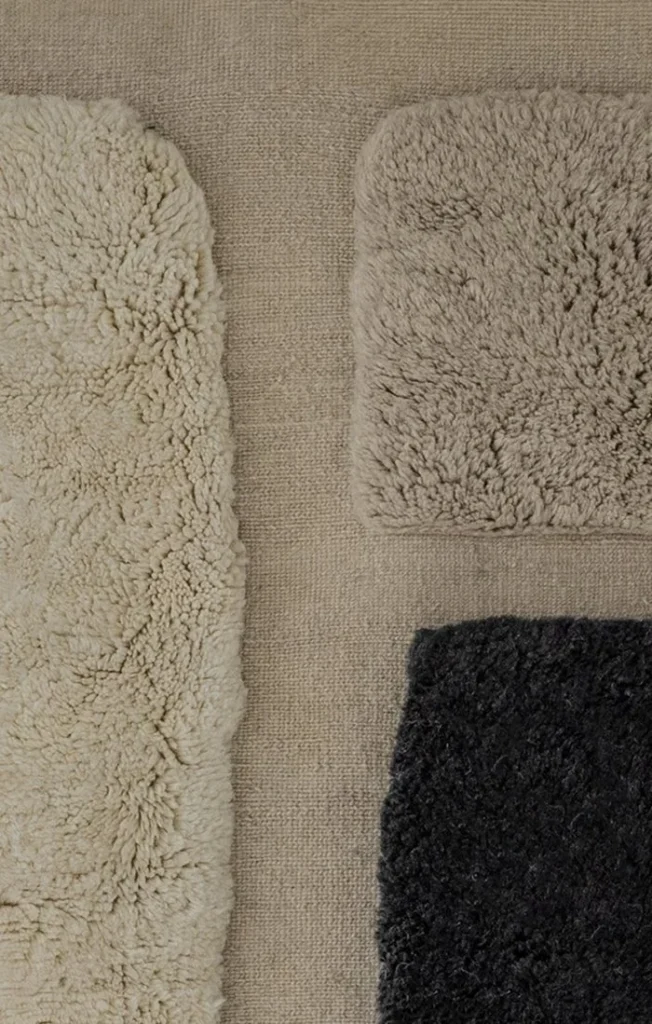detail view — Éclipse natural wool rug, Maison Tóukkani